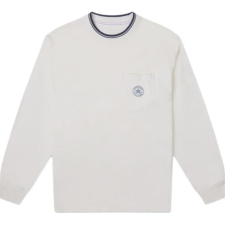 Converse Retro Chuck Long Sleeve Slub Pocket T-Shirt Asia Sizing  White  Men s 10025986-A02 L