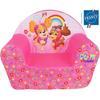 Children's Club Armchair - - Paw Patrol Skye and Liberty - Made In France Guarantee - Light Foam - 52 X 42 X 33 Cm