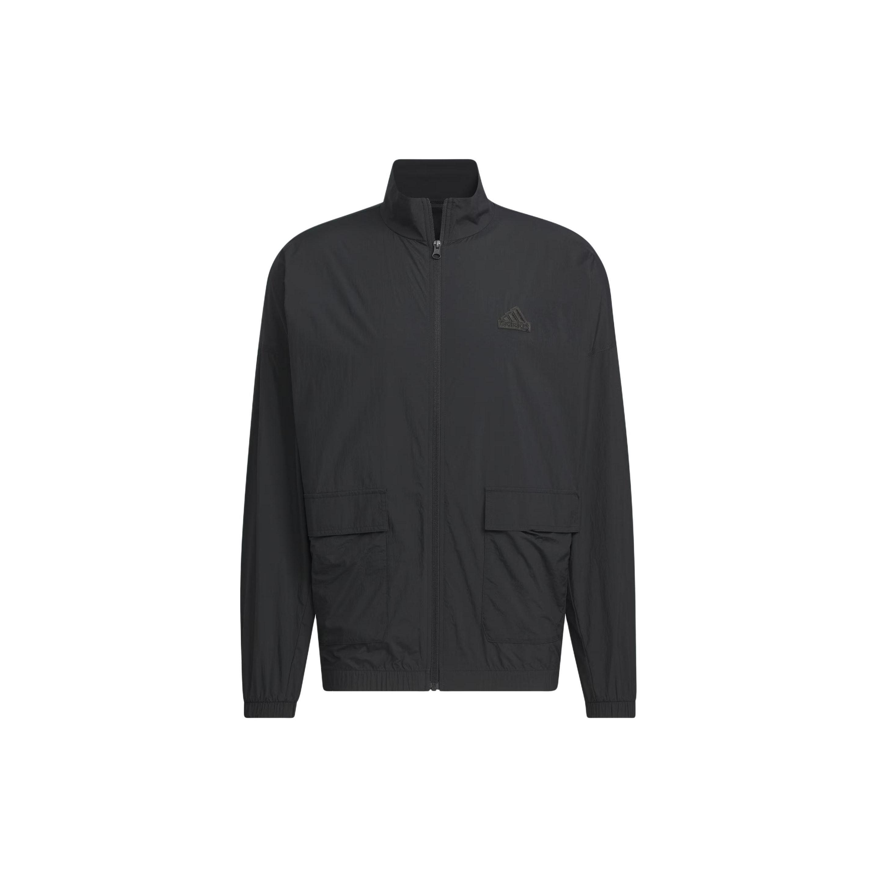 adidas Men s Stand Collar Windbreaker Black IT3954 M
