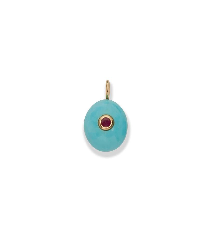 Colorful Natural Stone Zircon DIY Pendants with Gold Plating - European & American Fashion Jewelry