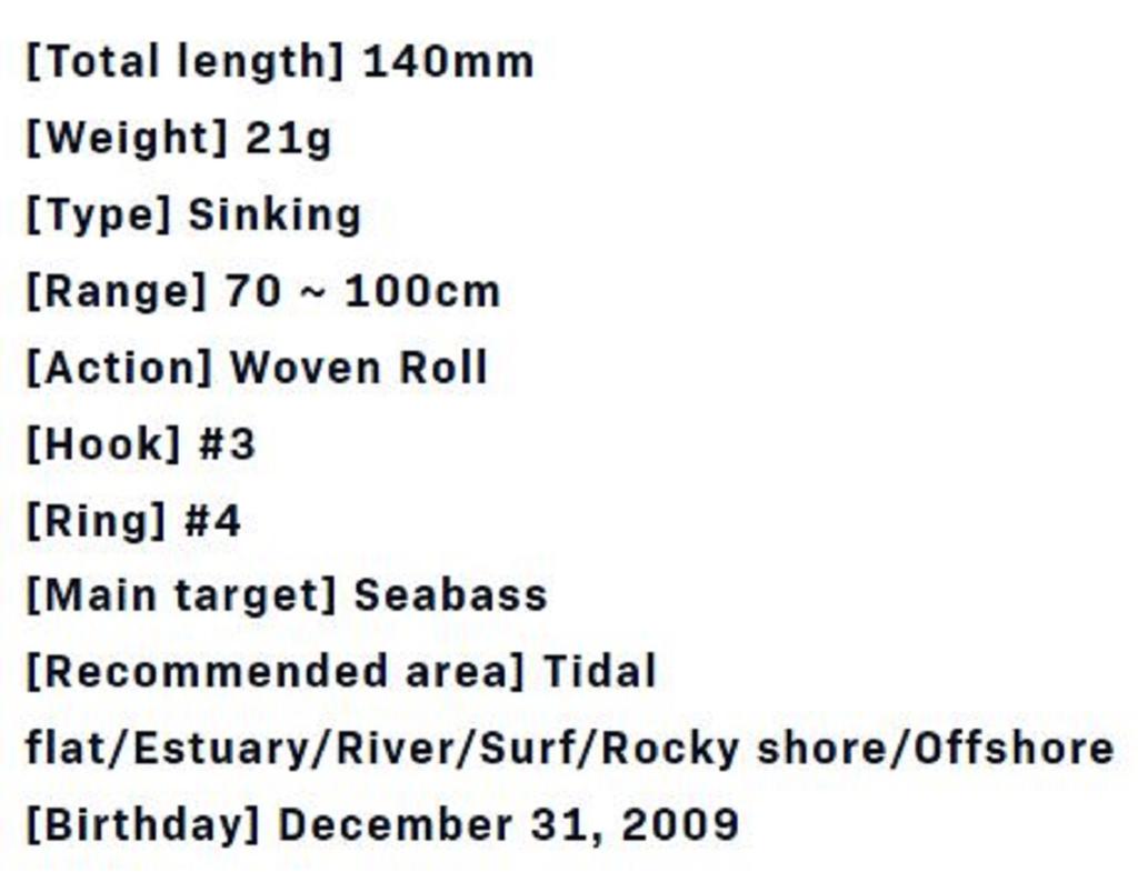 Ima Sasuke 140 Mm Sinking Lure 106 (2951)