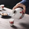 Japanese Style Ceramic Sake Pot Cups Set Creative Vintage One Pot Eight Cups Sake Wine Set Home Barware Ceramic Drinkware New