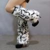 Leg Cover Faux Fur Leopard Leg Warmers Thickened Y2K Long Tube Stockings Japanese Style Warm Boots Cover Autumn/Winter