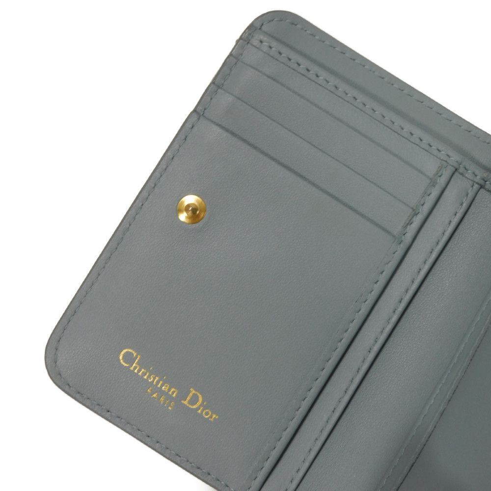 Used Caro Scarlet Wallet (S5032UWHC_M81B) 7941 Current CD Logo Stitched Bifold Cannage Cloud Blue (10656) from Japan