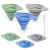 Kitchen Funnel Set 3 Pack, Collapsible Silicone Funnel for Kitchen Use, Small Funnels for Filling Bottle, Transfer Liquid, Oil and Powder, Food Grade