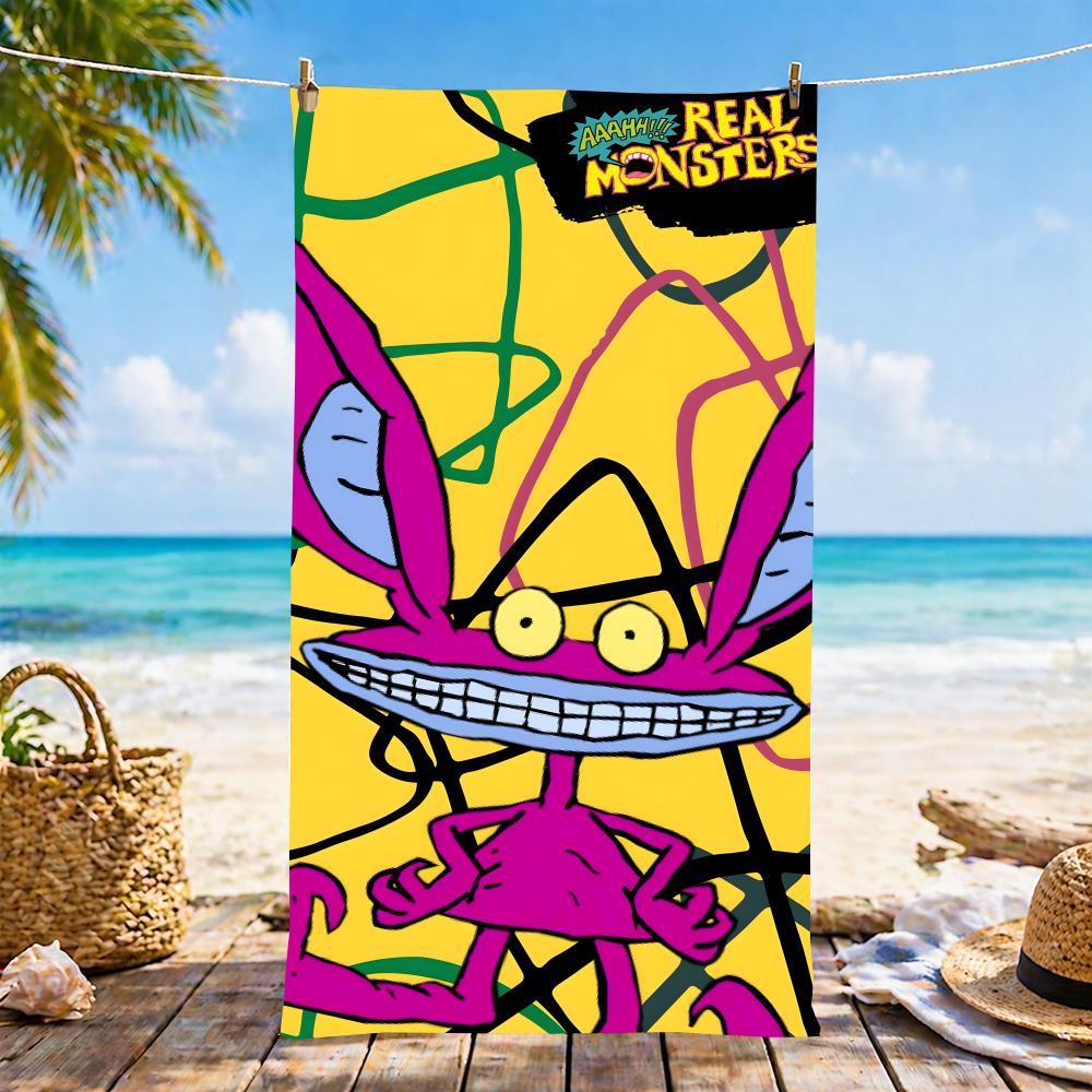 A-Aaahh!!! Real Monsters-S Towel Microfiber Beach Towel, Quick-Dry, Sand-Free, Ultra-Fine Fiber, Super Soft.