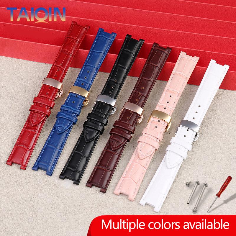 Watchband Rossini Cowhide Leather For 516752 616764 517784 5758g Notch Watch Chain Strap Red Bracelet Men Women 14mm 16mm 18mm