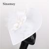 Popular European And American Hemp Yarn Headgear Bridal Hair Accessories Banquet Photo Gift Hat Feather Headgear
