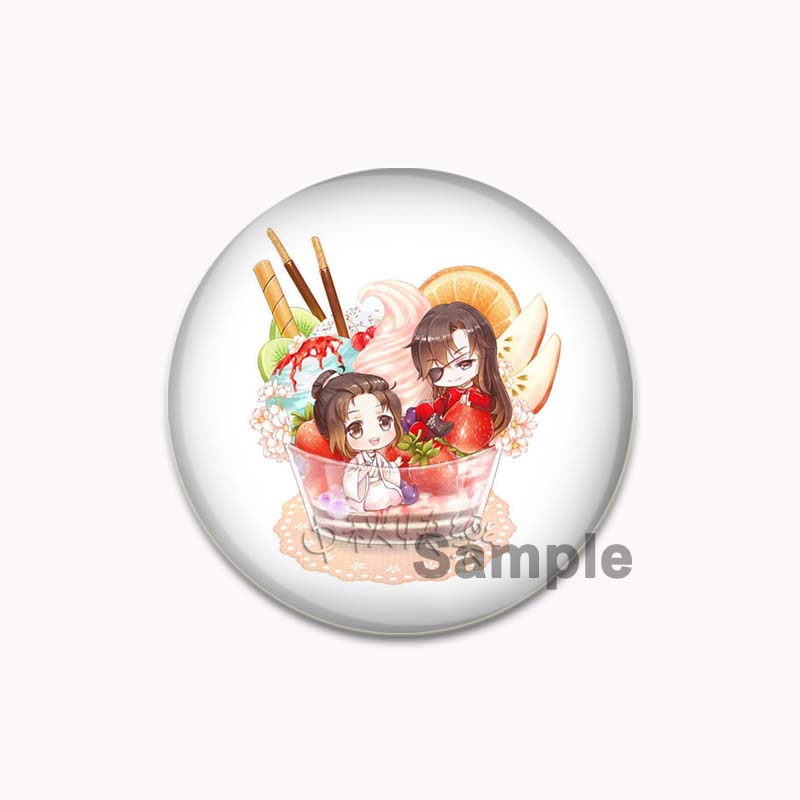 

32/44/58 мм аниме-броши-благословения чиновника Небес, мультяшная фигурка Хуа Чэн/Се Лянь, значок, булавка, косплей, сувенирная игрушка, милый подарок фанатам 32mm