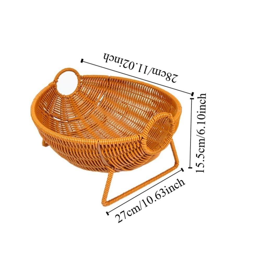 Imitation Vine Weaving Woven Storage Basket With Handle Multipurpose Storage Basket  Home Kitchen