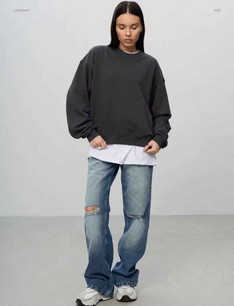Versatile Solid Color Plus Velvet Hoodie with Trendy Loose Design