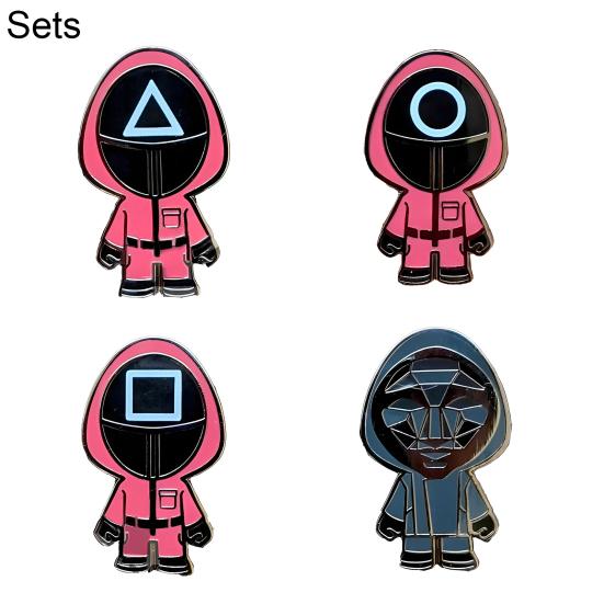 1/4 Pcs TV Series Brooch Cartoon Acrylic Clothes Pin Smooth Touch Hats Scarves Bags Decoration Pin Souvenir Jewelry
