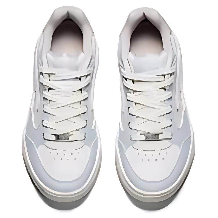 Anta 982 Casual Versatile Non-Slip Wear-Resistant Low-Top Skate Shoes Women Sneaker White Blue 122448068-4