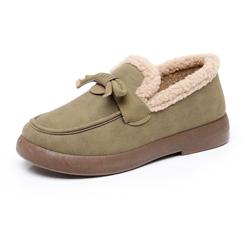 Cotton Shoes Women's Winter New Style Plus Velvet Thick Warm Snow Boots Pedal Mother Shoes Thick-soled All-match Warm Cotton Boots