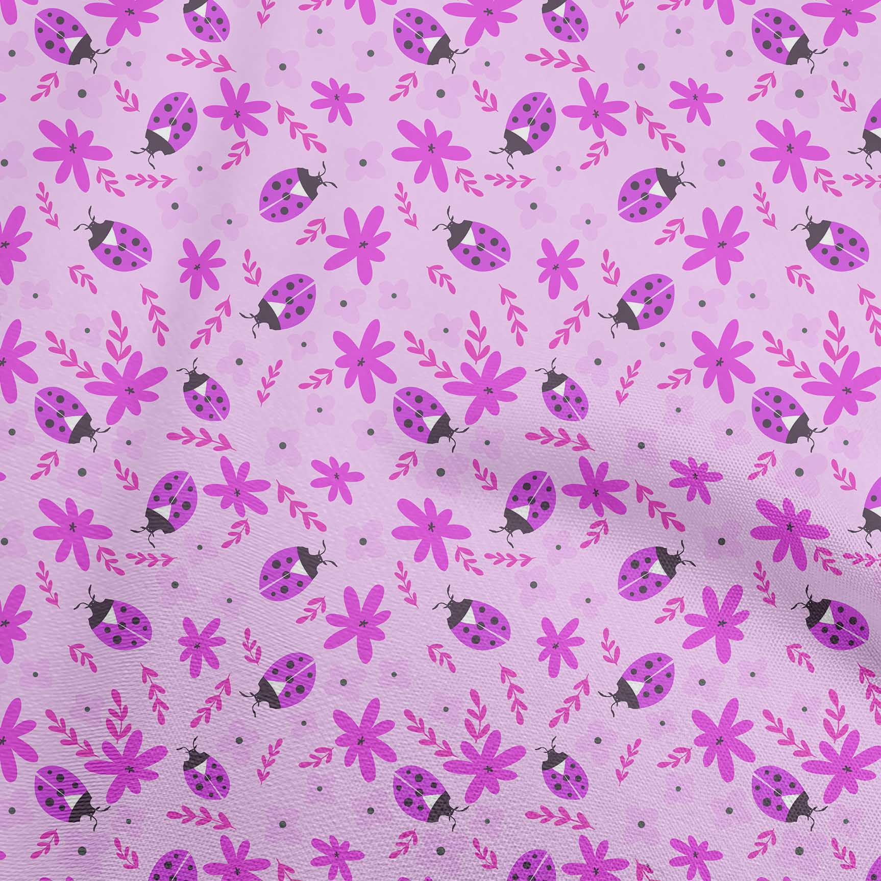 

OneOone Бавовняний поплін Aqua Blue Fabric Bird Ladybird Craft Projects Decor Fabric Printed By The Yard 42 дюйма 42 Inch Wide - Viscose Chiffon рожевий