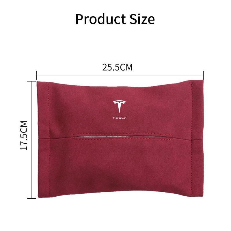 Pwmnb5 Suede Car Tissue Box Cover Sun Visor Seat Backrest Suspension For Tesla Model 3 2021 X Y Style Roadster Invader Coil Mod WYE K80