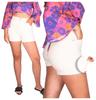 Krótkie Spodenki Jeansowe Damskie Bermudy Szorty Eleganckie Białe 40 L Firi