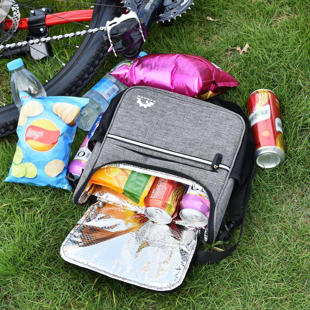 Borsa Da Manubrio Per Bicicletta Rarapop, Impermeabile, Con Cerniera, Termica E Tracolla, Per Mountain Bike E Bici Da Strada, Kaki