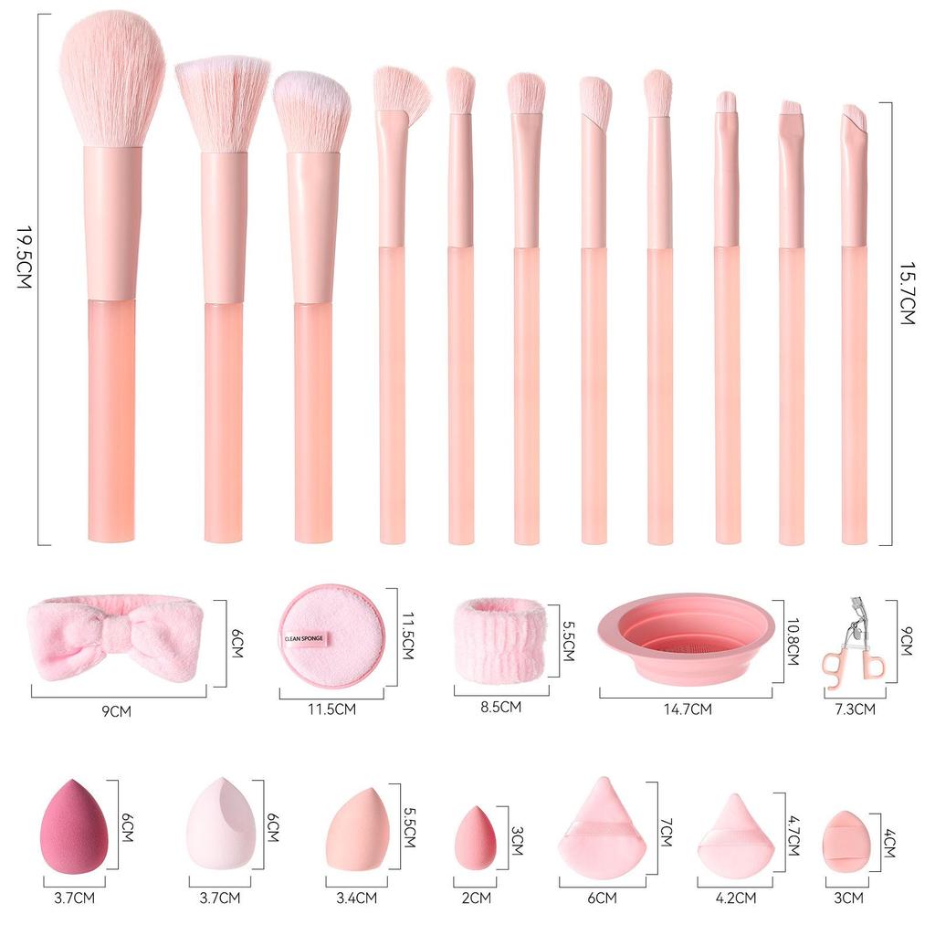 Professional Makeup Tool Set: 30/45 Pieces - Brushes, Sponges & Cleaning Tools