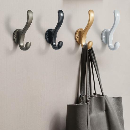 1 Set Aufbewahrungshaken, multifunktional, wasserdicht, glatte Kante, mit Schrauben, einfarbig, platzsparend, für Handtaschen, Hüte, Kleiderhaken, Haushaltsbedarf