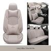 Universal Breathable Linen Seat Cover Set for Five-Seater Cars - Durable and Fully Enclosed