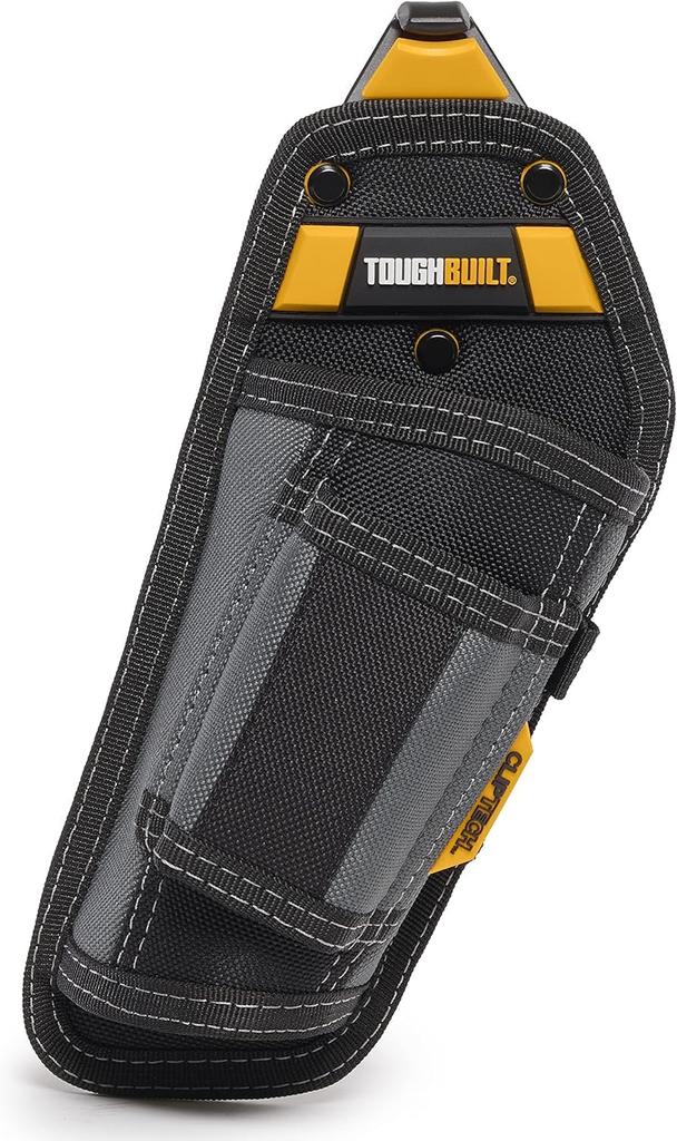 ToughBuilt TB-CT-31-A Hammer Holster: Durable 6-ply construction, ClipTech pouch clip/insert, nail puller sleeve, 2 pockets/loops.