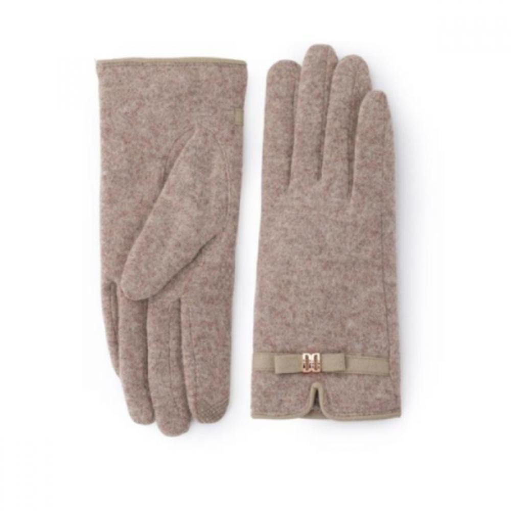 DakS Women S Beige Dd Ribbon Wool Smartphone Touch gloveS Dcgv1f209i2 Single option