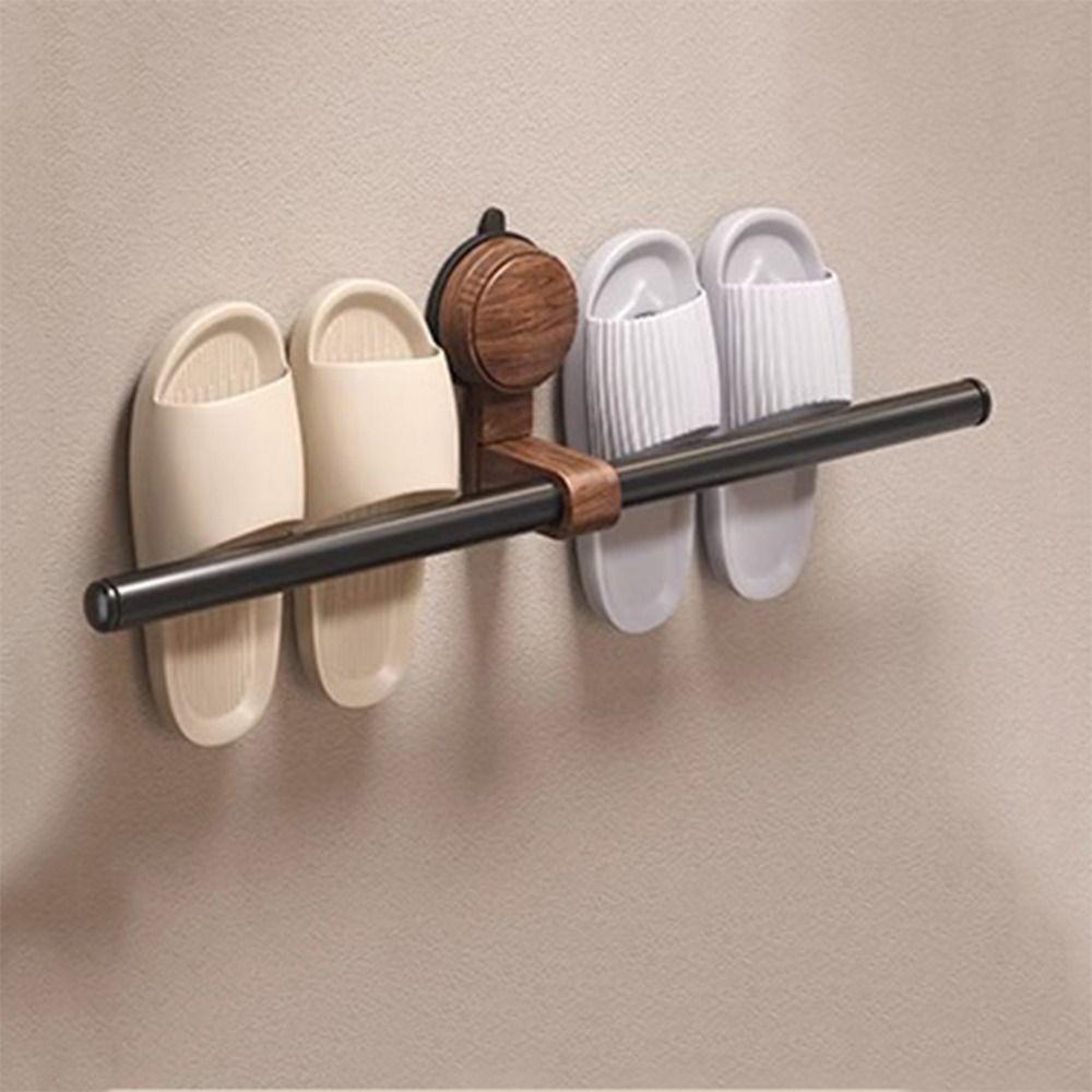 Walnut Wood Walnut Wooden Towel Bar Space Aluminum No Hole Towel Bar Bath towel