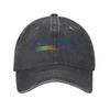 Unisex Commodore Plus  Logo Baseball Caps Fashion Distressed Denim Headwear Adjustable