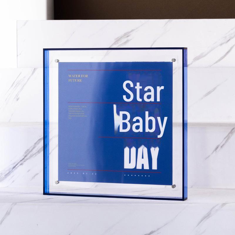 

Цветная акриловая фоторамка для рабочего стола или настенного дисплея Inner 29.7*21cm/A3 size [Outer 36.5*28cm]