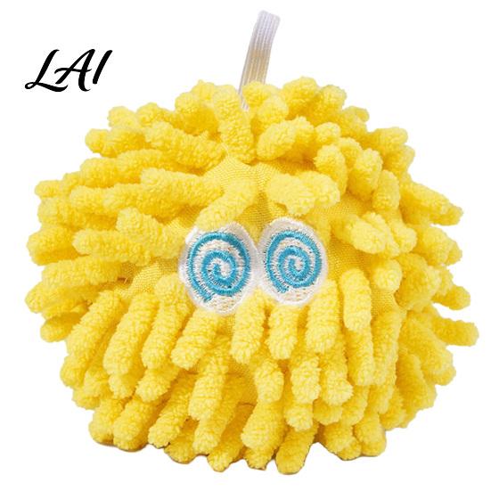 Cartoon Dog Toy Squeaky Mop Ball Toy Plush Chew for Teeth Cleaning Soft For Dogs Self-Play Boredom Relief Interactive Pet Small Medium Teething