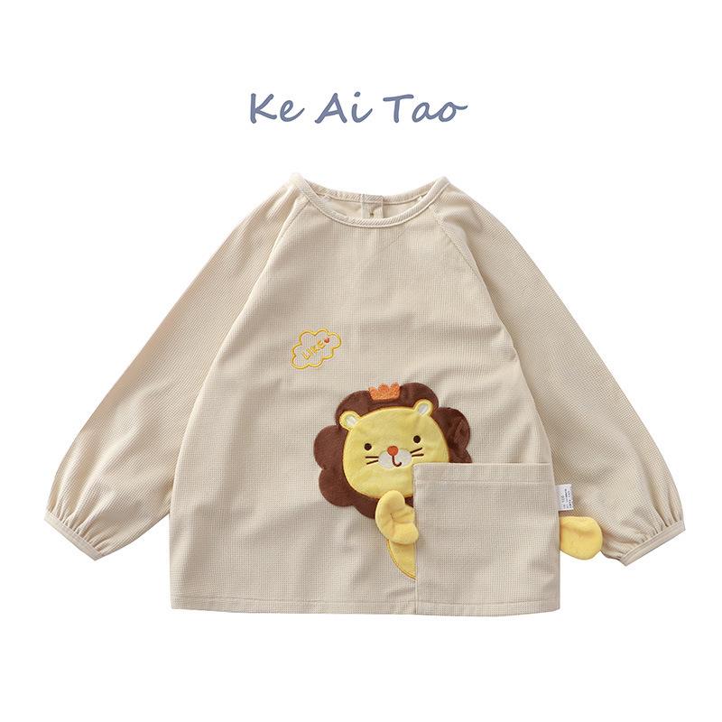 

Children s Reversible Waterproof Smock - Long Sleeve, Stain-Resistant Waffle Outerwear for Autumn/Winter 120 cm