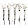5Pcs 18in Halloween Skeleton Hands Decoration Glowing Lights, Skeleton Hand Garden Lights, Horror Garden Decoration Stakes