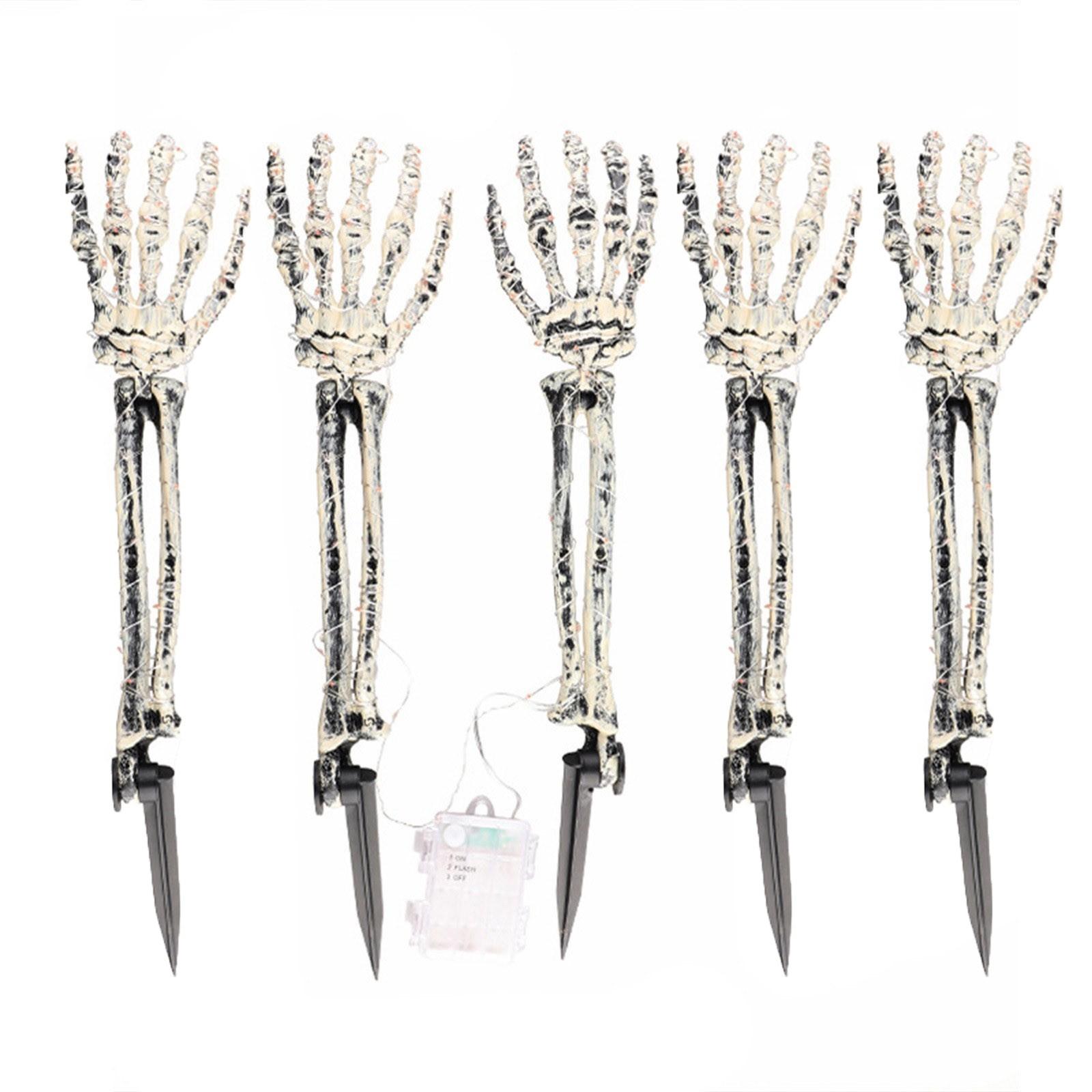 

5Pcs 18in Halloween Skeleton Hands Decoration Glowing Lights, Skeleton Hand Garden Lights, Horror Garden Decoration Stakes One Size фиолетовый
