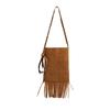 Suede Niche Boho Fringe Phone Bag American Ethnic Style Matte Mini Shoulder Crossbody Purse
