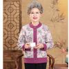 Oma Herbst und Winter Strickpullover Frau alte Dame Mantel alte neue Mutter Packung Fleece verdickter Strickjackenpullover
