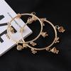 2pcs Zinc Zinc Alloy Bohemian Style  Bracelets Elegant Multi-Drop Ornament Bangle Bell Charm Bracelet  Daily