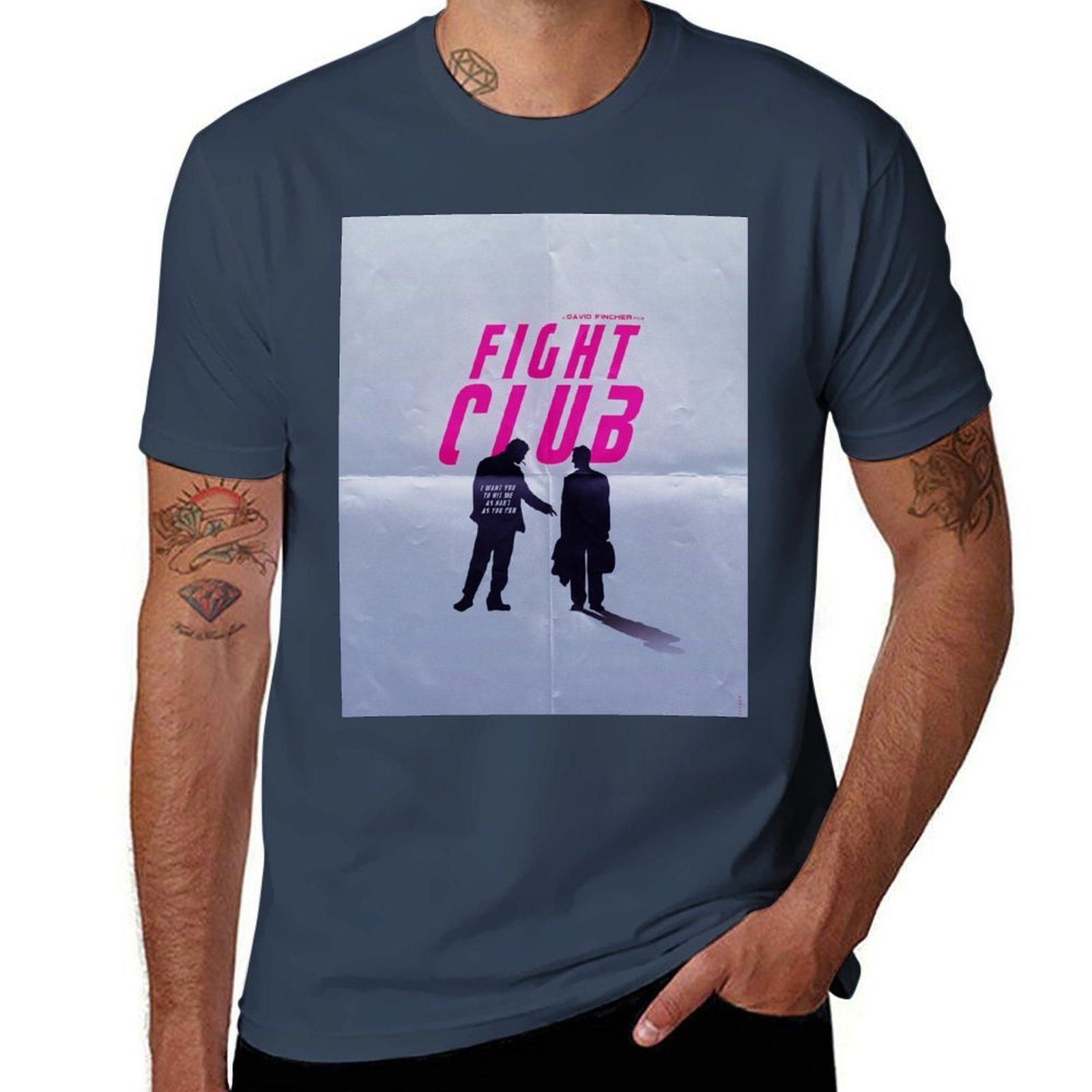 Fight Club Minimalist Movie Poster Tshirt Plus Size Loose Fit Tshirt S