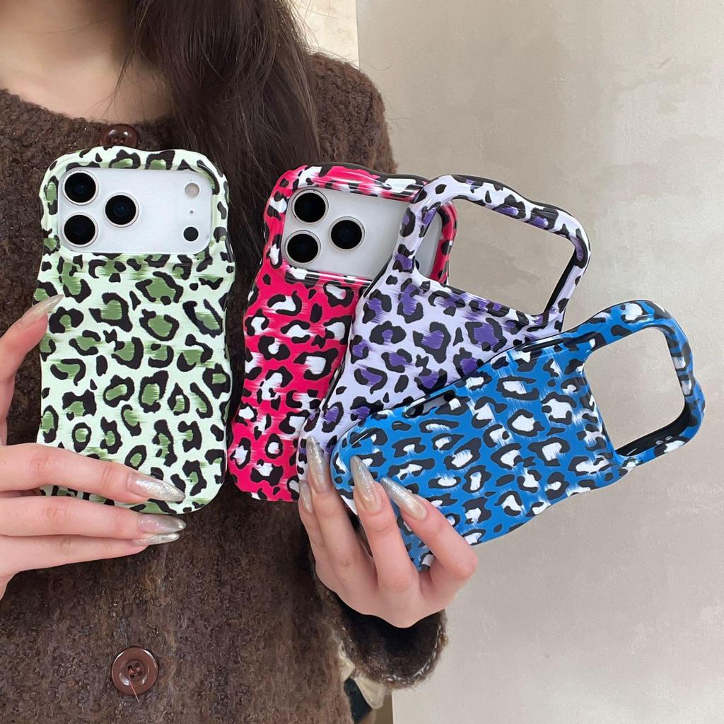 Leopard Print iPhone Case for 16 Pro Max/17 with Dual-Layer Film