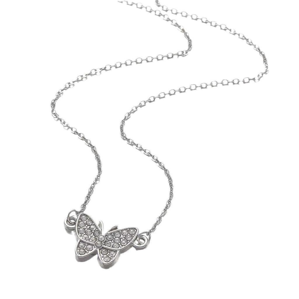 2025 Luxury Diamond Butterfly Choker Necklace for Women – Trendy, Niche Design, Clavicle Chain