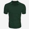 Pánská polokošile Muscle V Neck Polokošile Slim Fit Golfová trička s krátkým rukávem Žebrovaný úplet Měkká trička Letní svetr s límečkem pro muže Prodyšná trička