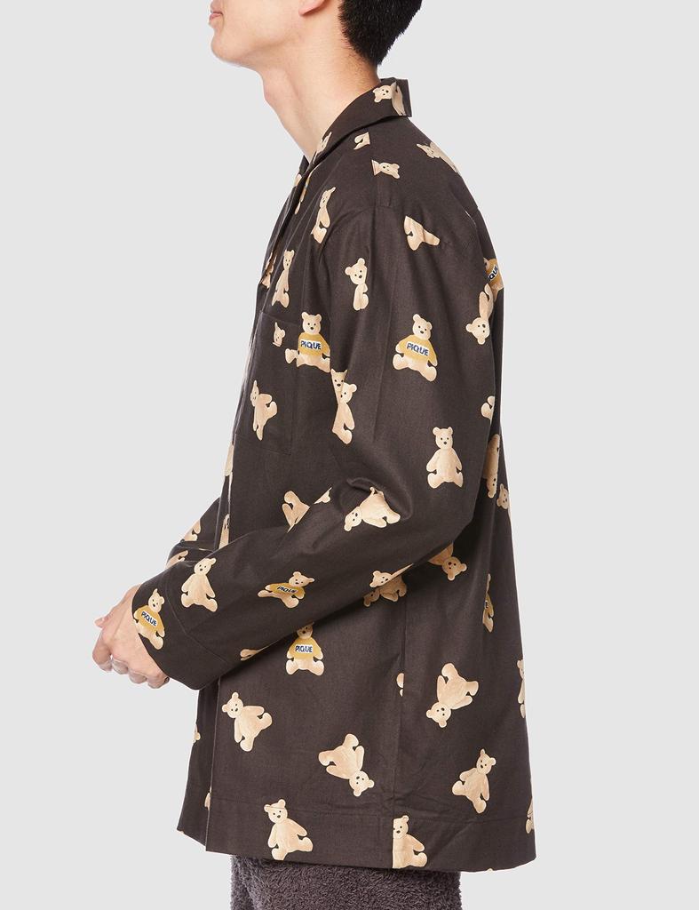 Gelato Pique Christmas Bear Print Shirt PMFT205968 CGRY L [Homme] Men's