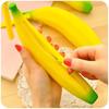 Yellow Banana Silicone Pencil Case Stationery Storage Bag Coin Purse Key Wallet Promotional Gift