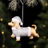 Delicate Christmas Cat Dog Pendant Kitten Christmas Hanging Novelty Christmas Tree Decor  Bedroom