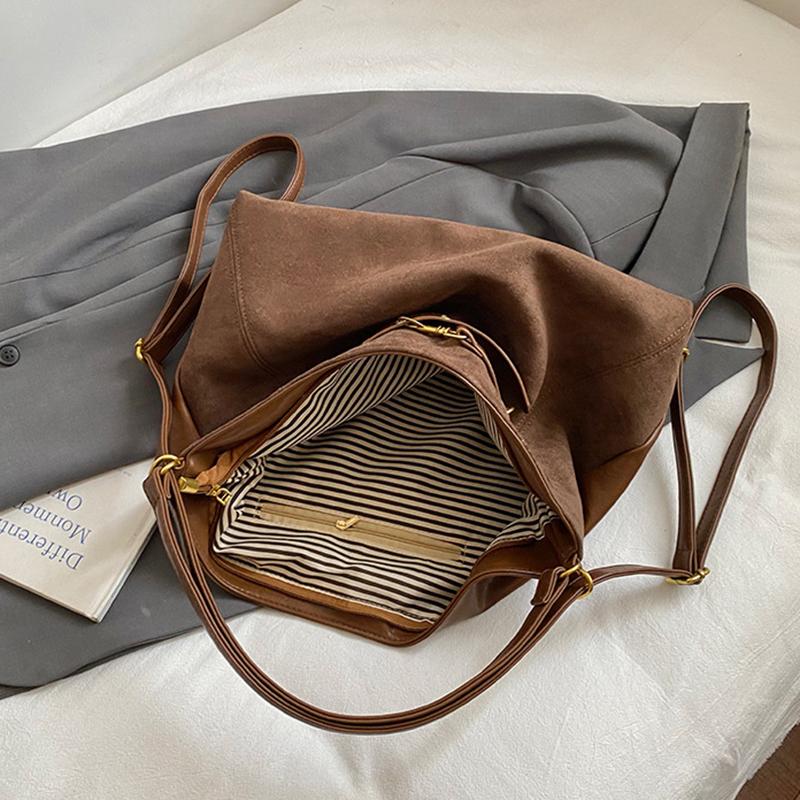 Yogodlns Lazy Style Retro Single Shoulder Underarm Bag Minimalist Tote Bag Large Capacity Commuting Bag Crossbody Bags