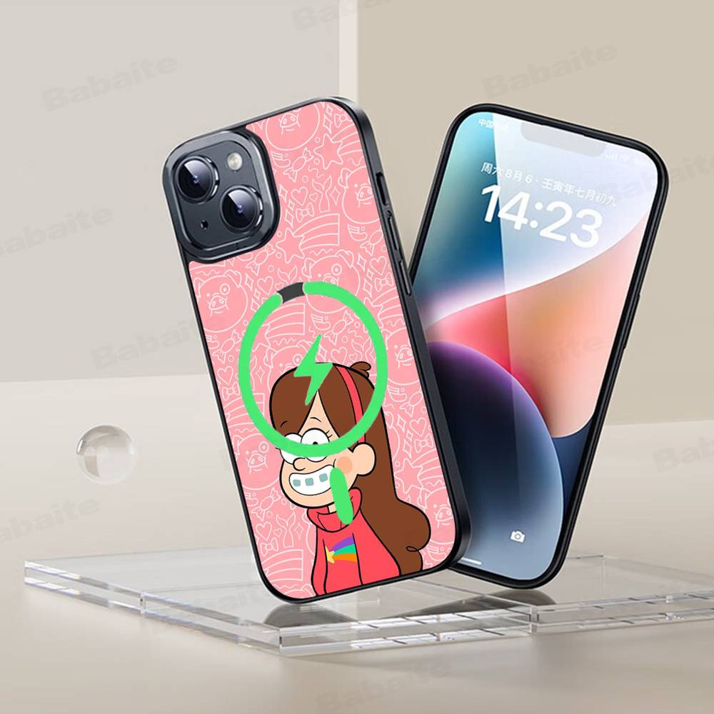 Gravity Falls Schwein Handyhülle Für IPhone 16 15 14 13 12 11 17 Pro Max Plus Magnetische Kabellose Hülle