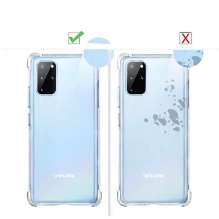 Stoßfeste Silikonhülle - Phonillico - Samsung Galaxy S20 - Ultra Slim - Transparent - Verstärkter Schutz