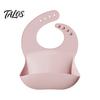 Easy Clean Toddler Bibs Silicone Baby Bib, Waterproof Soft Adjustable Feeding Durable Large Pocket Food Catch Bib for Babies And Toddlers Comfortable