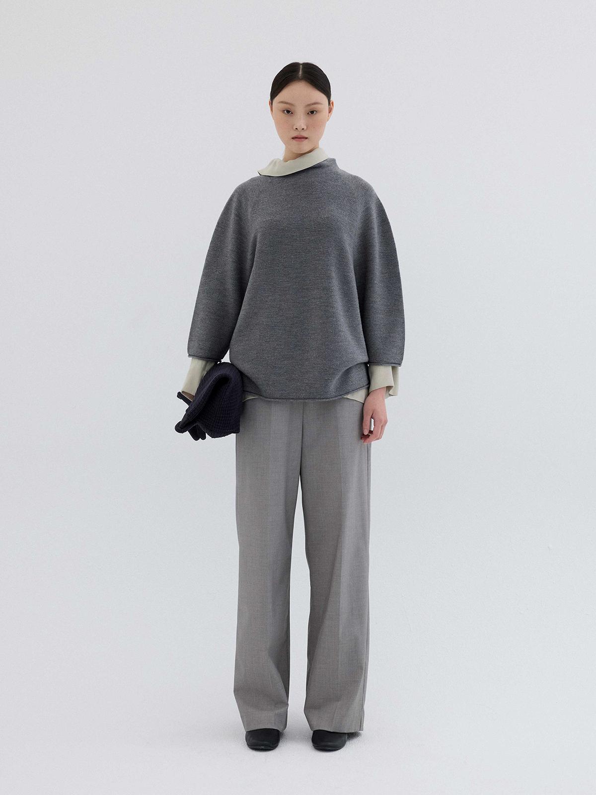 Reply Wool Whole Garment Top Grey/Free