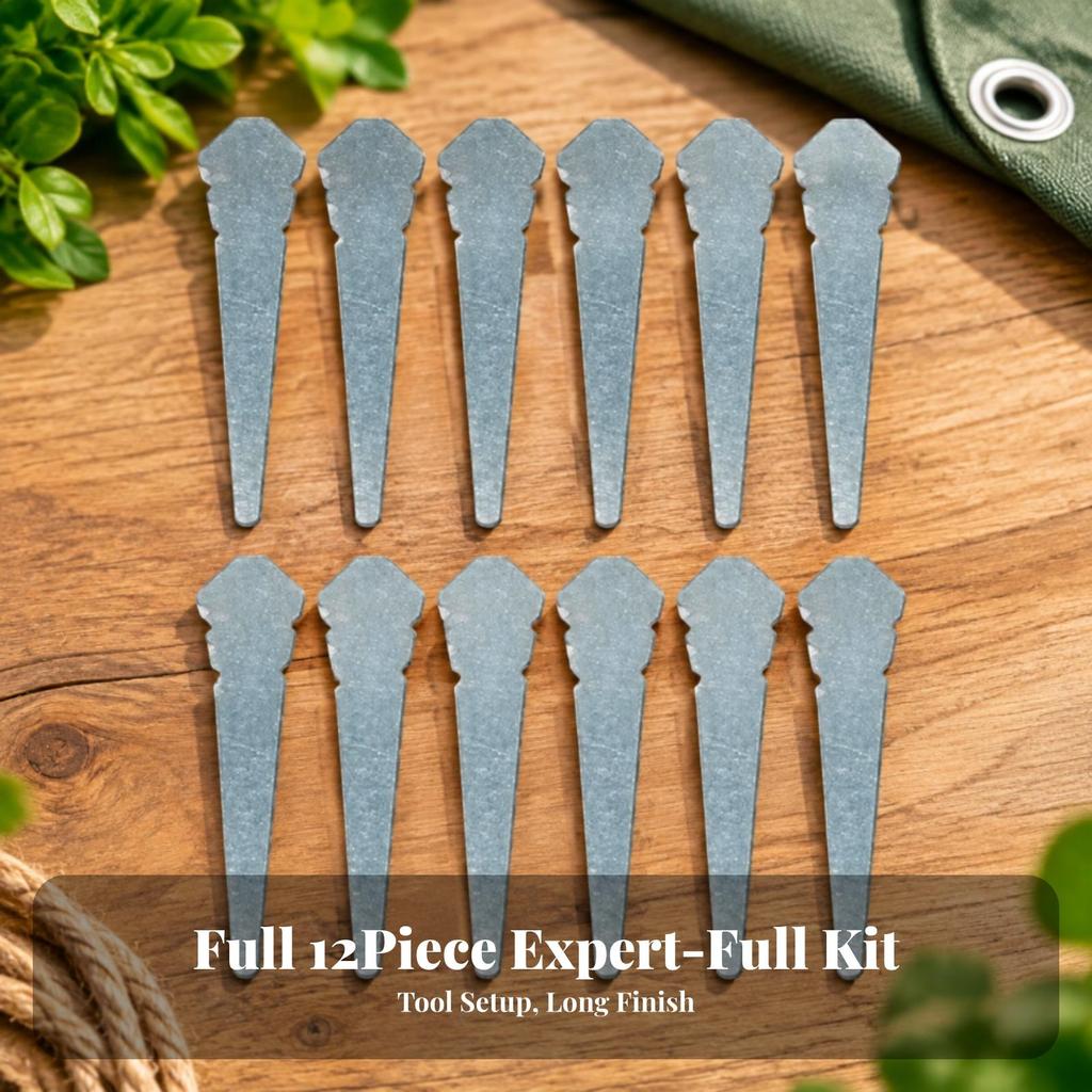 12 Pieces Bricklaying Line Pin with Notched Head Pointed for Bricklayers